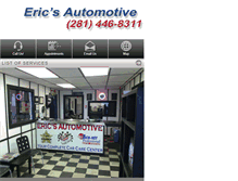 Tablet Screenshot of ericsautomotiverepair.com